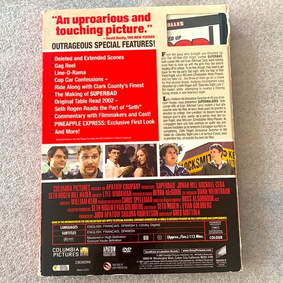 2for $15 bundle DVD Superbad with sleeve - Picture 2 of 2